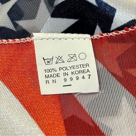 Lot of 2 Vintage Americana Patriotic USA Army Scarves - Picture 11 of 11